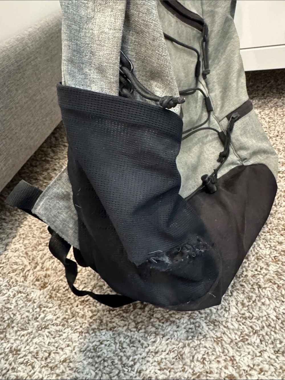 Vans Two-Tone Gray and Black Canvas Backpack